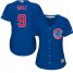 Chicago Cubs #9 Javier Baez Blue Alternate Womens Stitched MLB Jersey