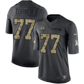 Nike Green Bay Packers #77 Billy Turner Black Mens Stitched NFL Limited 2016 Salute To Service Jersey