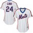 New York Mets #24 Robinson Cano White(Blue Strip) Alternate Womens Stitched MLB Jersey