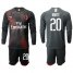 AC Milan #20 Abate Third Long Sleeves Soccer Club Jersey