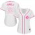 Texas Rangers #35 Cole Hamels White/Pink Fashion Womens Stitched MLB Jersey