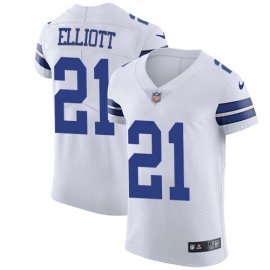 Nike Dallas Cowboys #21 Ezekiel Elliott White Mens Stitched NFL Vapor Untouchable Elite Jersey