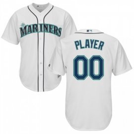Seattle Mariners Majestic Cool Base Custom Jersey White