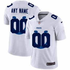 Indianapolis Colts Custom White Mens Nike Team Logo Dual Overlap Limited NFL Jersey