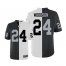Nike Las Vegas Raiders #24 Charles Woodson White/Black Mens Stitched NFL Elite Split Jersey