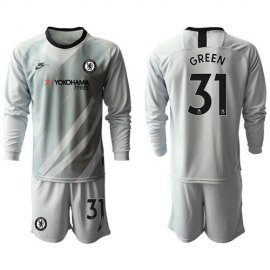 Chelsea #31 Green Grey Goalkeeper Long Sleeves Soccer Club Jersey