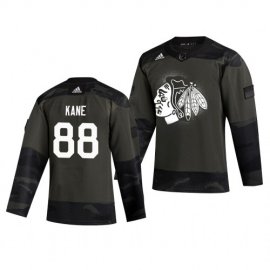 Chicago Blackhawks #88 Patrick Kane Adidas 2019 Veterans Day Mens Authentic Practice NHL Jersey Camo