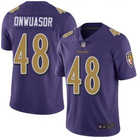 Nike Baltimore Ravens #48 Patrick Onwuasor Purple Mens Stitched NFL Limited Rush Jersey