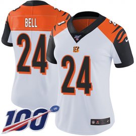 Nike Cincinnati Bengals #24 Vonn Bell White Womens Stitched NFL 100th Season Vapor Untouchable Limited Jersey