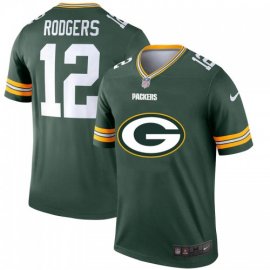 Green Bay Packers #12 Aaron Rodgers Green Mens Nike Big Team Logo Vapor Limited NFL Jersey