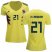 Womens Colombia #21 E.Cardona Home Soccer Country Jersey