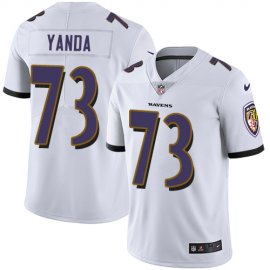 Nike Baltimore Ravens #73 Marshal Yanda White Mens Stitched NFL Vapor Untouchable Limited Jersey