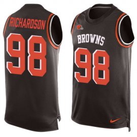 Nike Cleveland Browns #98 Sheldon Richardson Brown Team Color Mens Stitched NFL Limited Tank Top Jersey