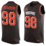 Nike Cleveland Browns #98 Sheldon Richardson Brown Team Color Mens Stitched NFL Limited Tank Top Jersey