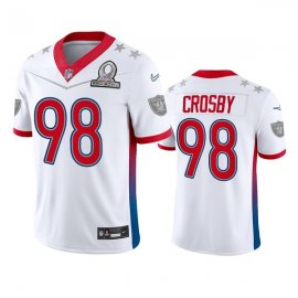 Mens Las Vegas Raiders #98 Maxx Crosby 2022 White Pro Bowl Stitched Jersey