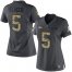 Nike Denver Broncos #5 Joe Flacco Black Womens Stitched NFL Limited 2016 Salute to Service Jersey