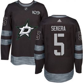 Adidas Dallas Stars #5 Andrej Sekera Black 1917-2017 100th Anniversary Stitched NHL Jersey