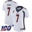 Nike Denver Broncos #7 John Elway White Womens Stitched NFL 100th Season Vapor Limited Jersey
