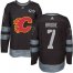 Adidas Calgary Flames #7 TJ Brodie Black 1917-2017 100th Anniversary Stitched NHL Jersey