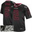 Nike Atlanta Falcons #2 Matt Ryan Lights Out Black Mens Stitched NFL Elite Autographed Jersey