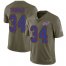 Nike Buffalo Bills #34 Thurman Thomas Olive Mens Stitched NFL Limited 2017 Salute To Service Jersey