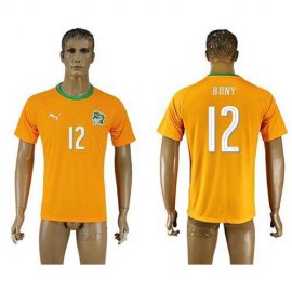 Cote dlvoire #12 Bony Home Soccer Country Jersey