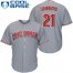 Cincinnati Reds #21 Reggie Sanders Grey Cool Base Stitched Youth MLB Jersey