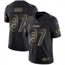Nike San Francisco 49ers #97 Nick Bosa Black/Gold Mens Stitched NFL Vapor Untouchable Limited Jersey