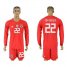 Germany #22 Ter Stegen Red Long Sleeves Goalkeeper Soccer Country Jersey
