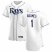 Tampa Bay Rays #1 Willy Adames Mens Nike White Home 2020 Authentic Player MLB Jersey