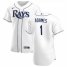 Tampa Bay Rays #1 Willy Adames Mens Nike White Home 2020 Authentic Player MLB Jersey