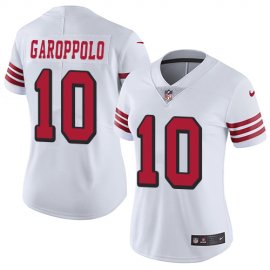 Nike San Francisco 49ers #10 Jimmy Garoppolo White Rush Womens Stitched NFL Vapor Untouchable Limited Jersey