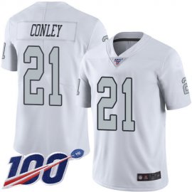 Nike Las Vegas Raiders #21 Gareon Conley White Mens Stitched NFL Limited Rush 100th Season Jersey