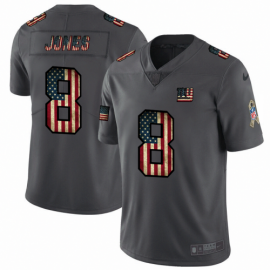 New York New York Giants #8 Daniel Jones Nike 2018 Salute to Service Retro USA Flag Limited NFL Jersey