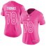 Nike New York Giants #78 Andrew Thomas Pink Womens Stitched NFL Limited Rush Fashion Jersey