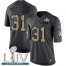 Nike San Francisco 49ers #31 Raheem Mostert Black Super Bowl LIV 2020 Mens Stitched NFL Limited 2016 Salute to Service Jersey