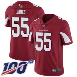 Nike Arizona Cardinals #55 Chandler Jones Red Team Color Mens Stitched NFL 100th Season Vapor Limited Jersey