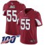 Nike Arizona Cardinals #55 Chandler Jones Red Team Color Mens Stitched NFL 100th Season Vapor Limited Jersey