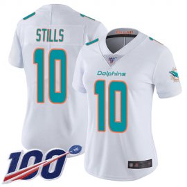 Nike Miami Dolphins #10 Kenny Stills White Womens Stitched NFL 100th Season Vapor Limited Jersey