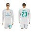 Real Madrid #23 Danilo White Home Long Sleeves Soccer Club Jersey