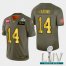 Kansas City Chiefs #14 Sammy Watkins Mens Nike Olive Gold Super Bowl LIV 2020 2019 Salute to Service Limited NFL 100 Jersey