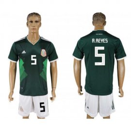 Mexico #5 A. REYES Home 2018 FIFA World Cup Soccer Jersey
