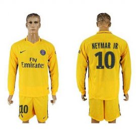 Paris Saint-Germain #10 Neymar Jr Away Long Sleeves Soccer Club Jersey