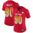 Nike Pittsburgh Steelers #90 T. J. Watt Red Womens Stitched NFL Limited AFC 2019 Pro Bowl Jersey