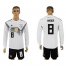 Germany #8 Kroos White Home Long Sleeves Soccer Country Jersey