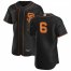San Francisco Giants #6 Steven Duggar Mens Nike Black Alternate 2020 Authentic Player MLB Jersey