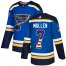 Adidas St. Louis Blues #7 Joe Mullen Blue Home Authentic USA Flag Stitched NHL Jersey