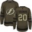 Adidas Tampa Bay Lightning #20 Blake Coleman Green Salute to Service Youth Stitched NHL Jersey