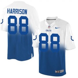 Nike Indianapolis Colts #88 Marvin Harrison Royal Blue/White Mens Stitched NFL Elite Fadeaway Fashion Jersey