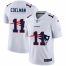 New England New England Patriots #11 Julian Edelman White Mens Nike Team Logo Dual Overlap Limited NFL Jersey